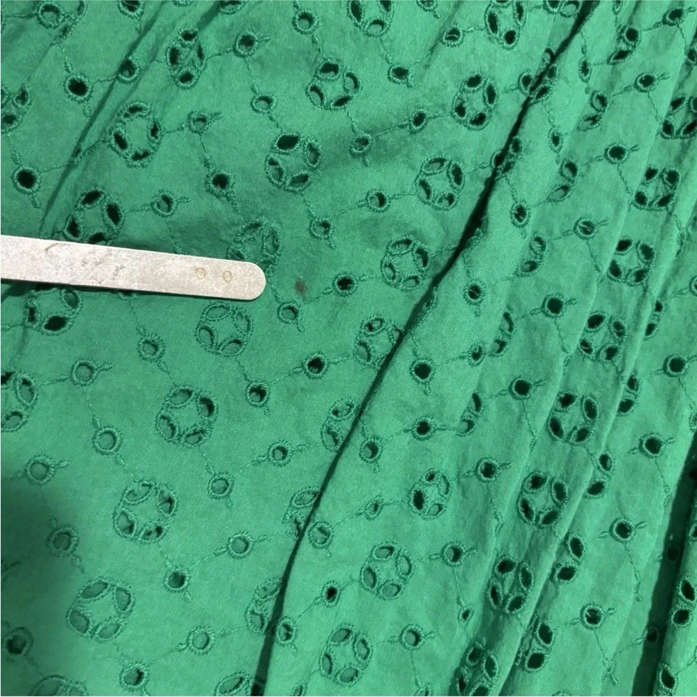 j crew green eyelet dress pre owned sz 4 - Picture 9 of 9